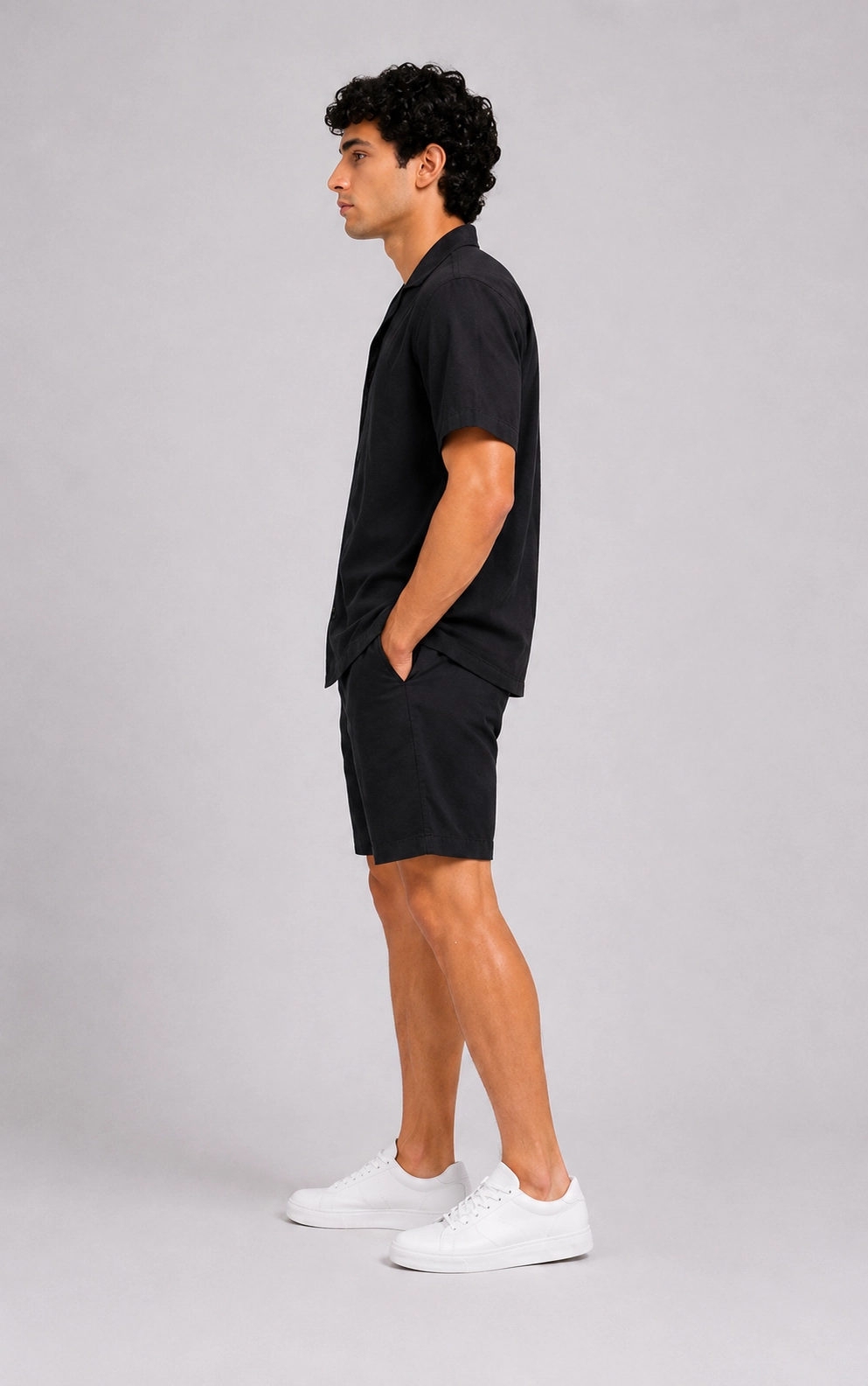 Midnight Black Shorts Set