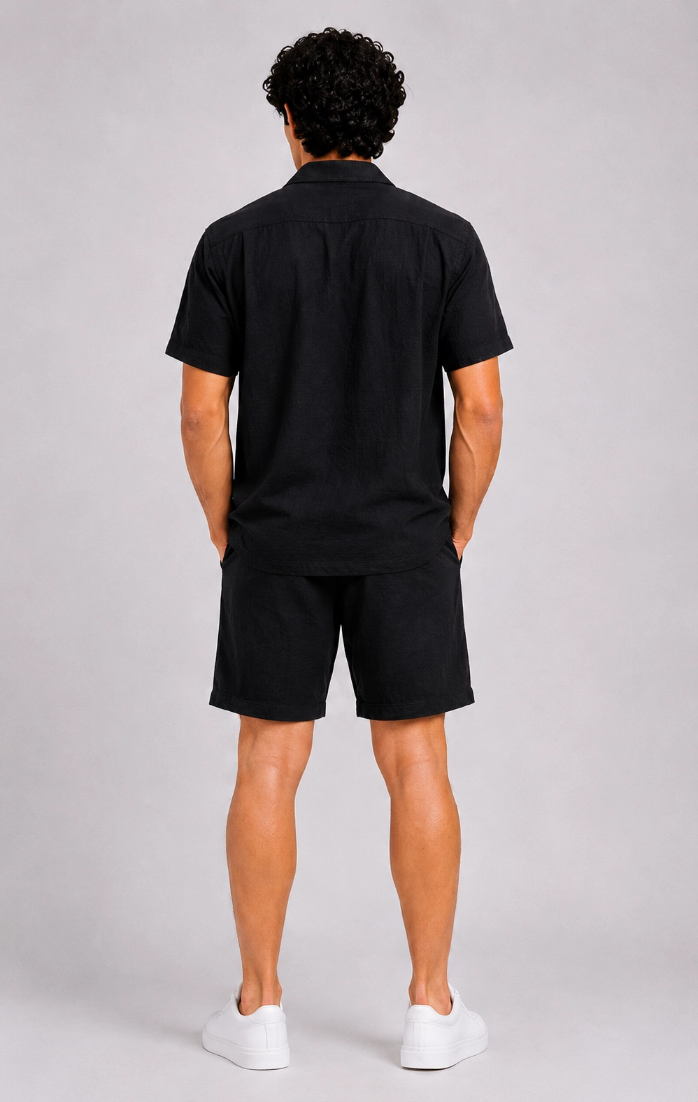 Midnight Black Shorts Set