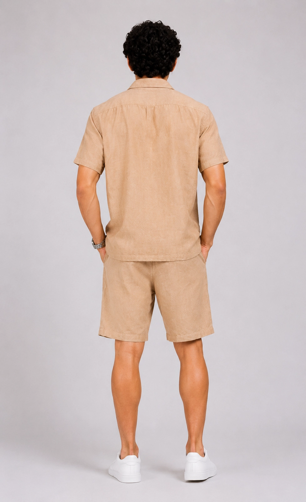Sand Beige Shorts Set