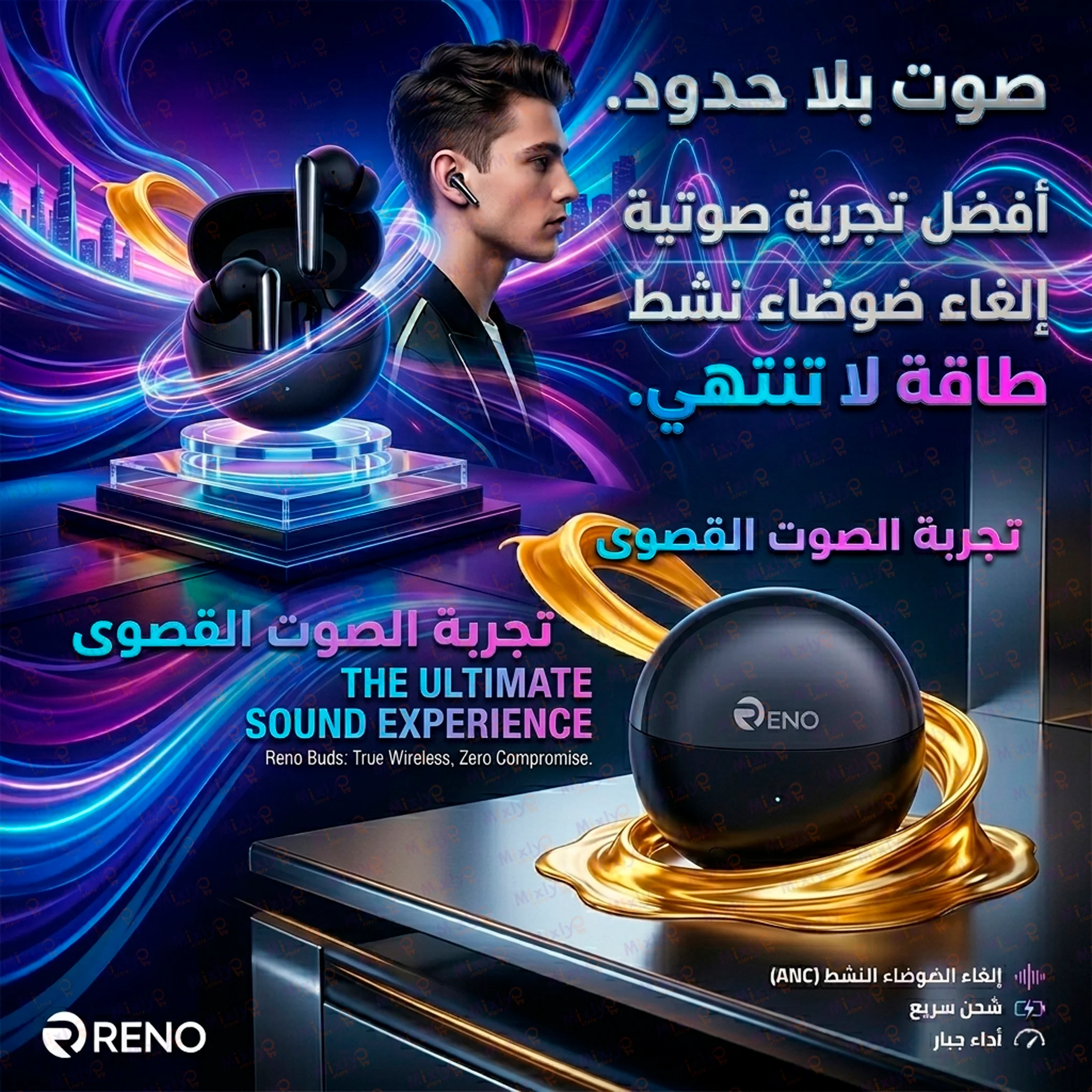 Reno AirPods Black