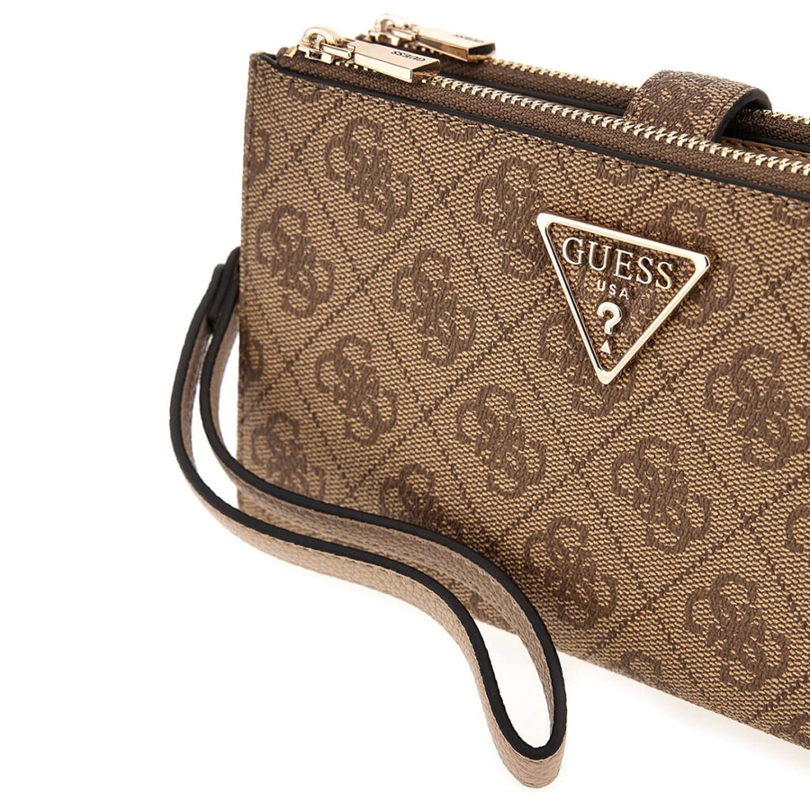 Women’s Wristlet Wallet Organizer with Gold Triangle Hardware