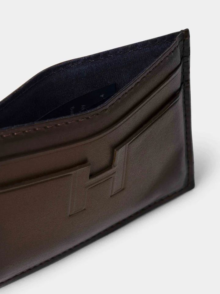 Men's Leather Card Holder With Embossed