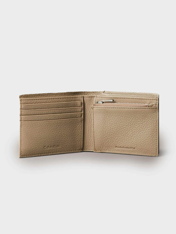  Men's Wallet Leather Billfold W Zip Coin