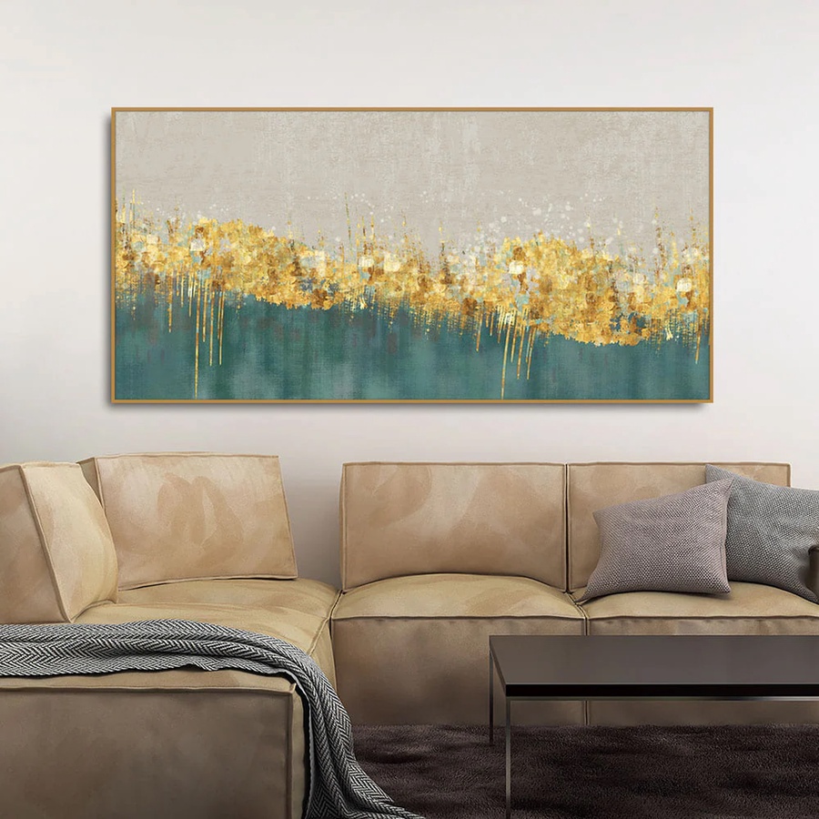 Abstract Flower Wall Art Colorful Leaves
