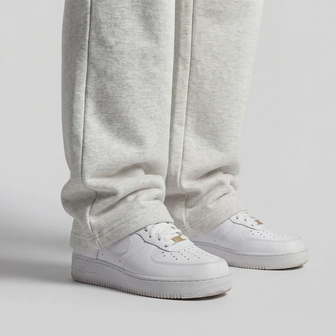Wide-Leg Sweatpants Heather Gray