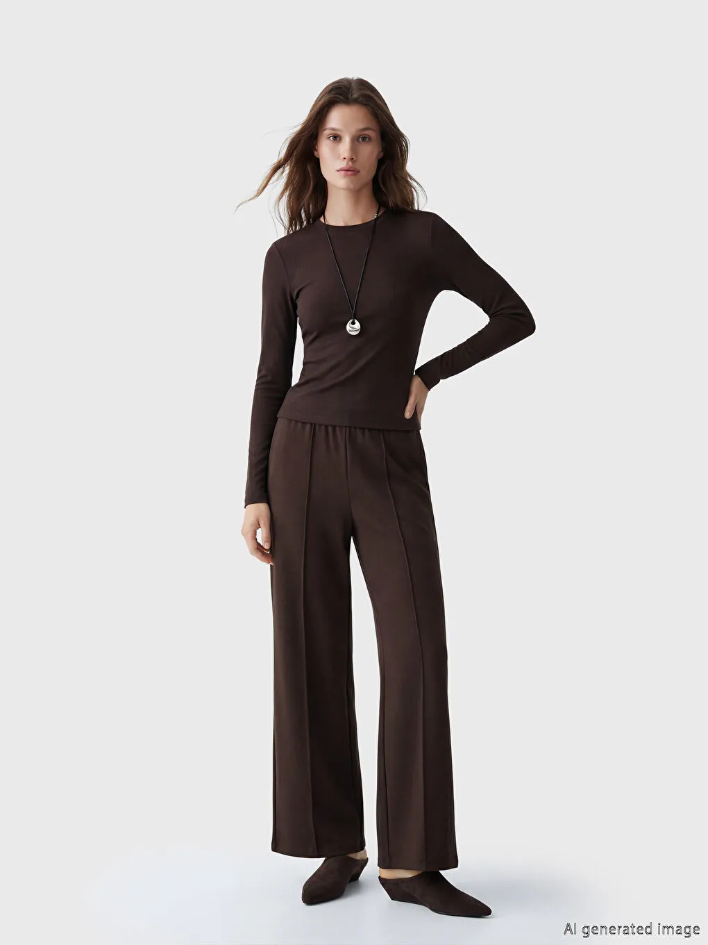 Women's Wide Leg Sweatpants With Elastic Waist