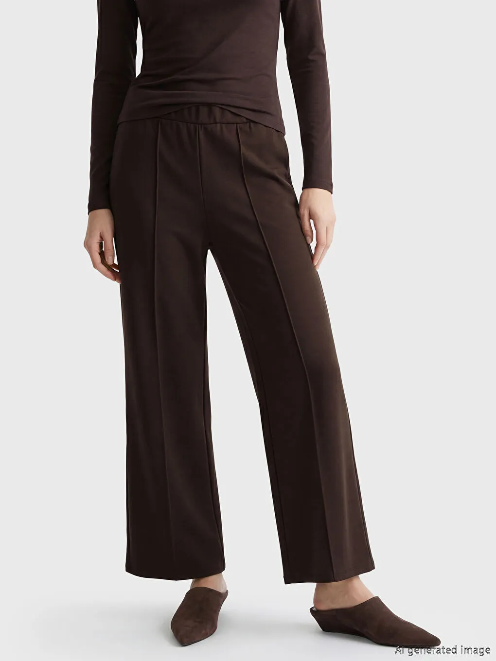 Women's Wide Leg Sweatpants With Elastic Waist