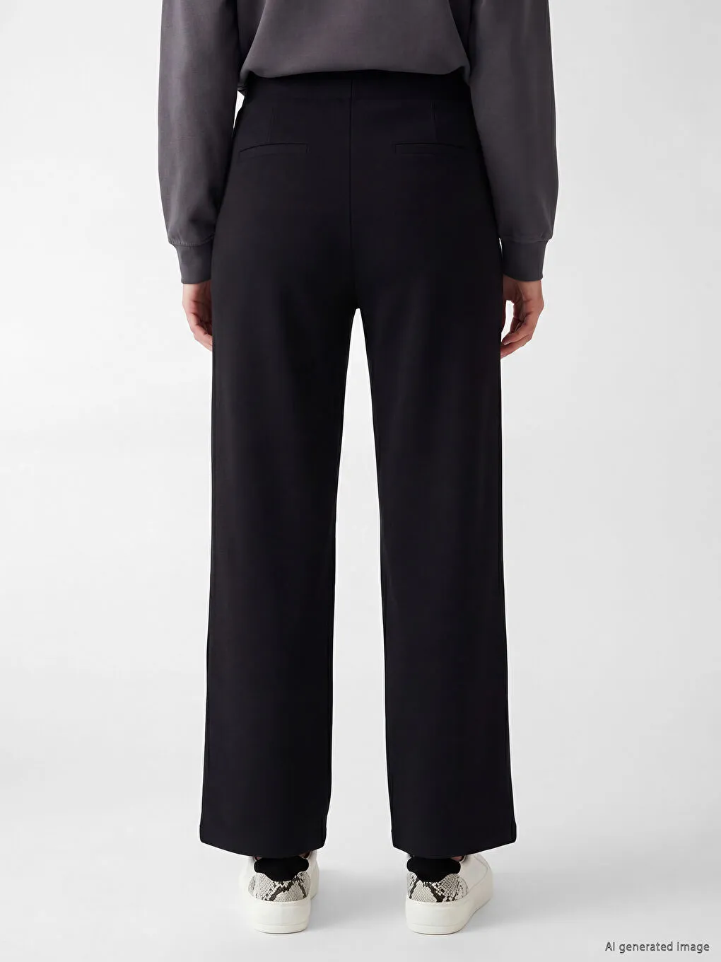 Elastic Waist Wide Leg Women's Sweatpants