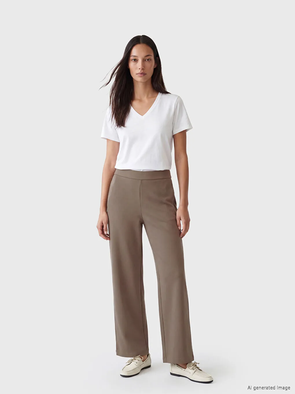 Elastic Waist Wide Leg Women's Sweatpants