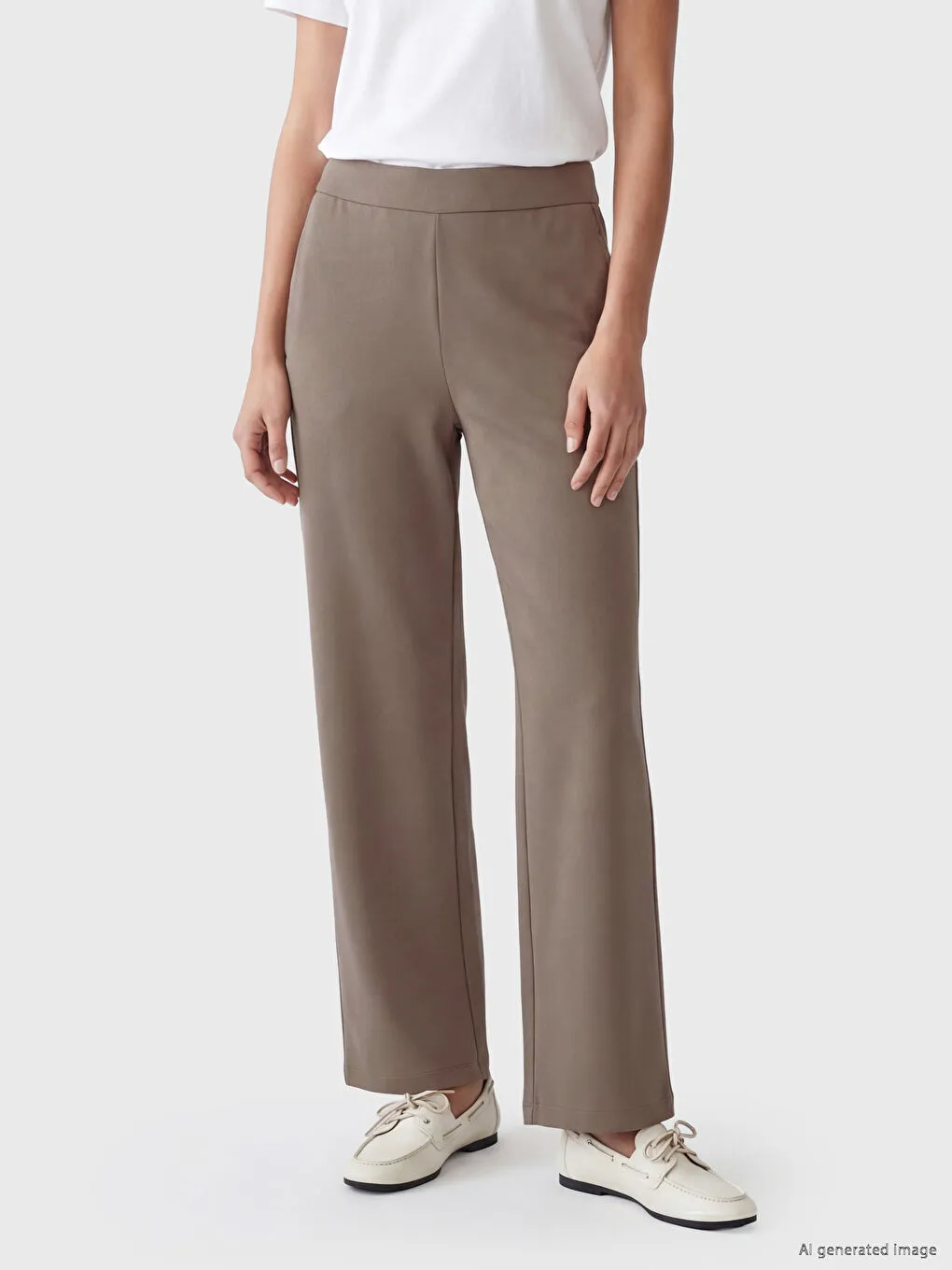 Elastic Waist Wide Leg Women's Sweatpants