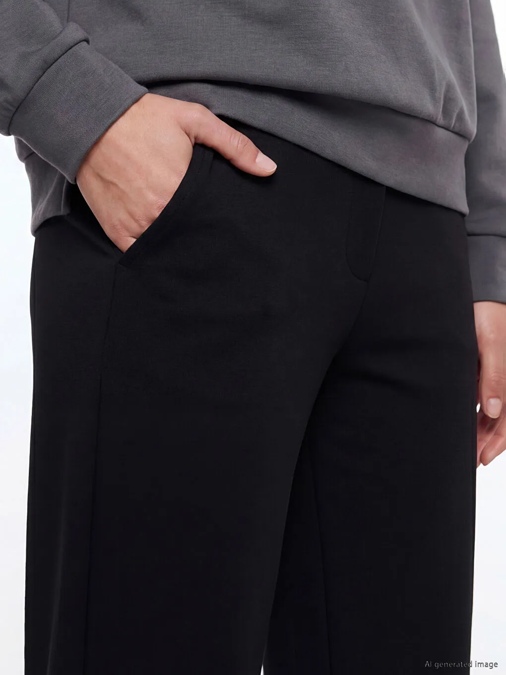 Elastic Waist Wide Leg Women's Sweatpants
