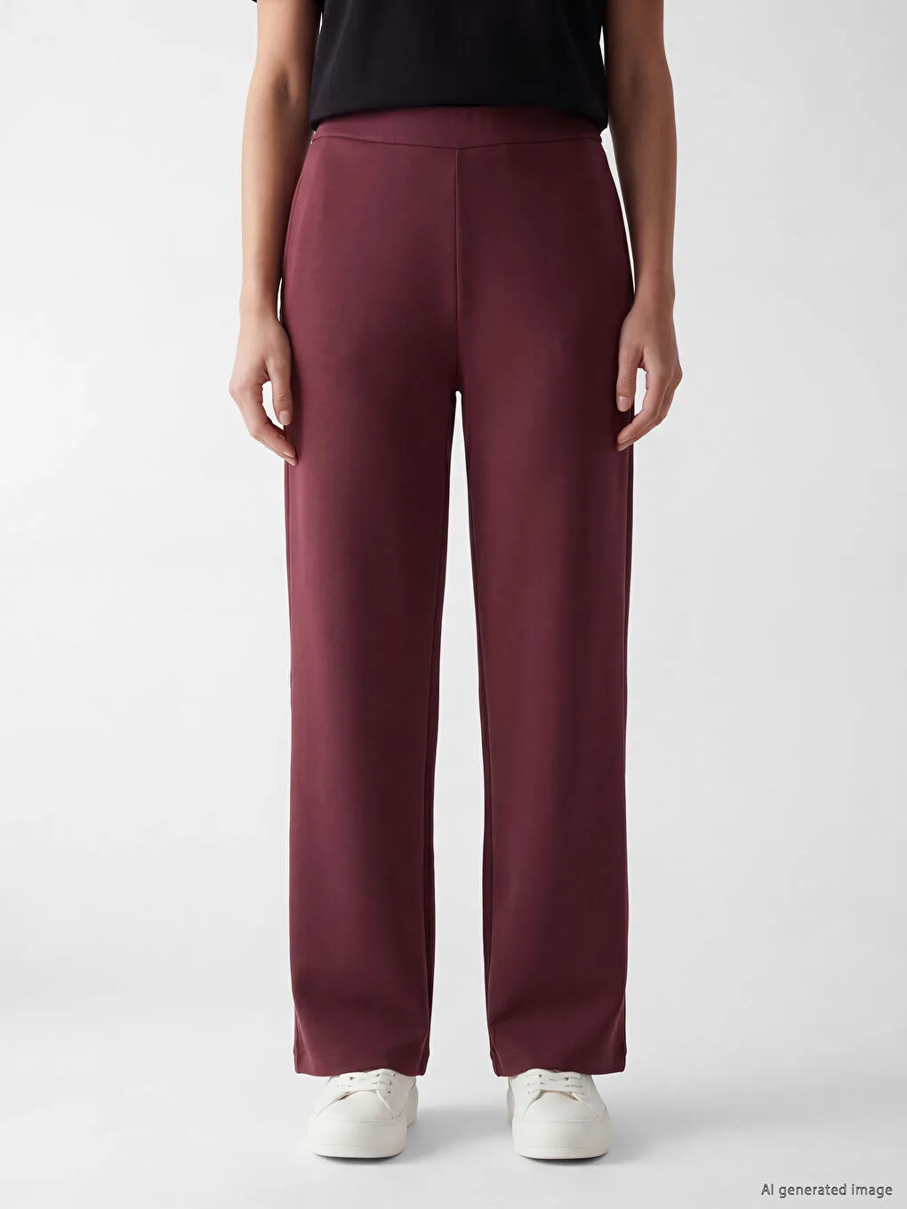 Elastic Waist Wide Leg Women's Sweatpants