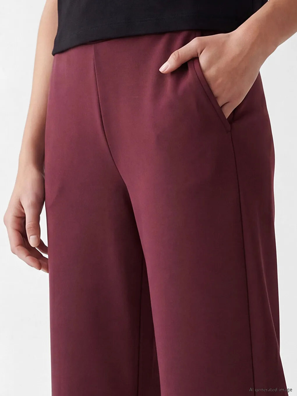 Elastic Waist Wide Leg Women's Sweatpants
