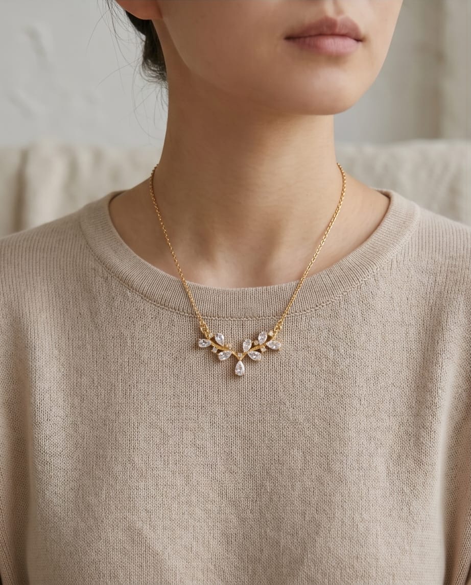 Glamorous V-Shaped Botanical Cluster