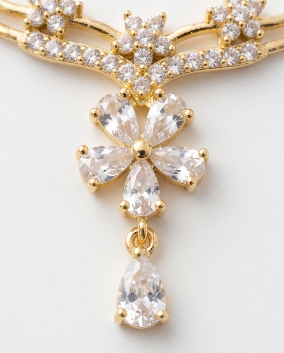 Romantic Triple Flower Garland Necklace