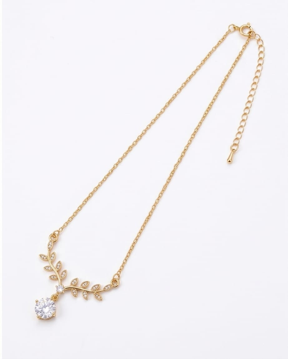 Sophisticated Laurel Wreath Branch Necklace