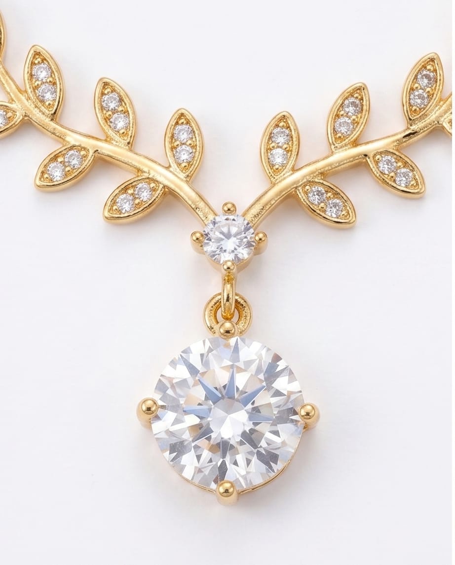 Sophisticated Laurel Wreath Branch Necklace