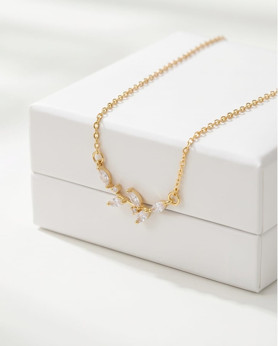 Nature-Inspired Botanical Branch Necklace