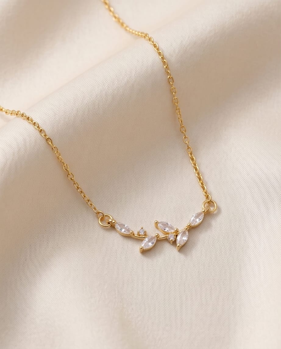 Nature-Inspired Botanical Branch Necklace