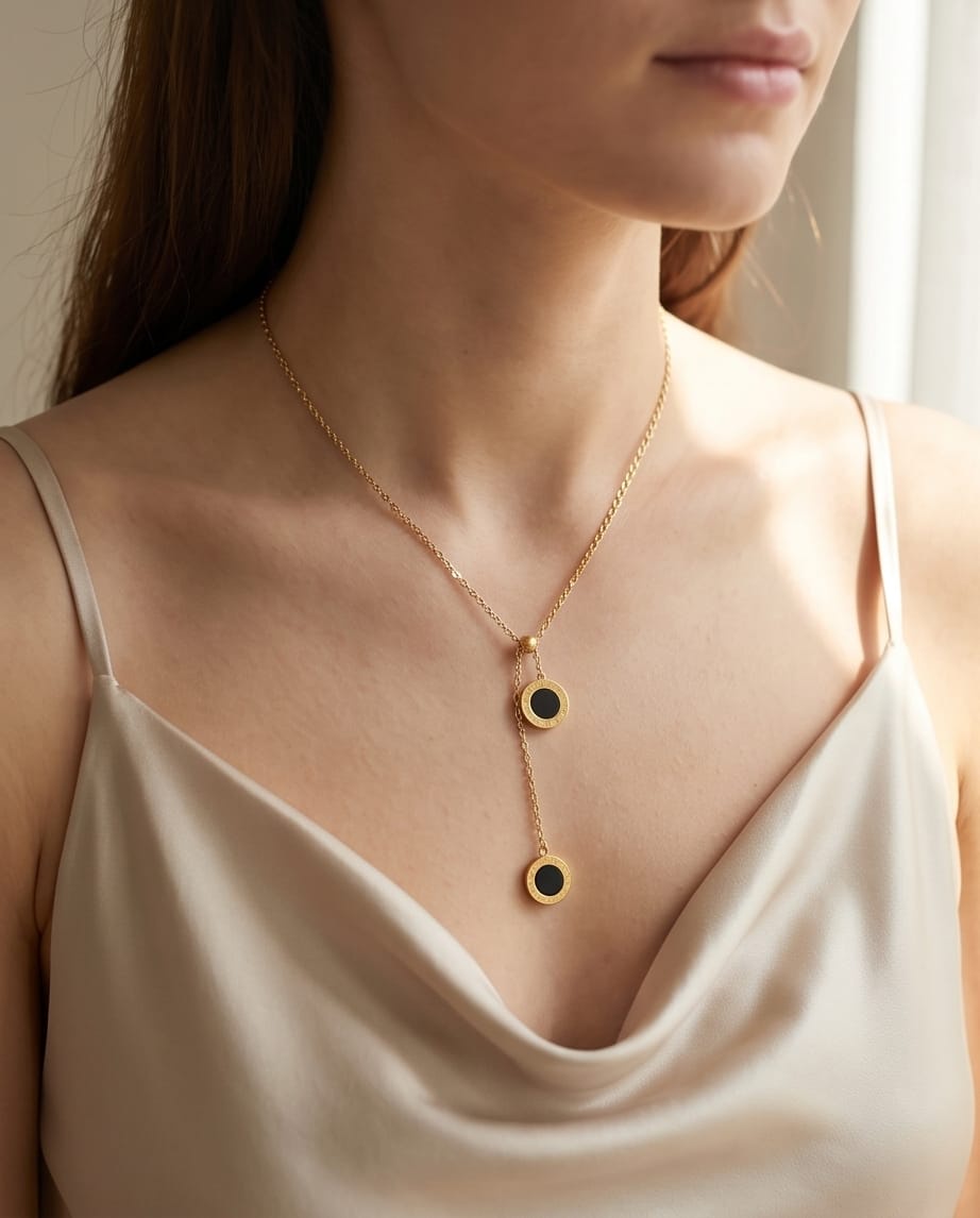 Roman Numeral Lariat Y-Necklace