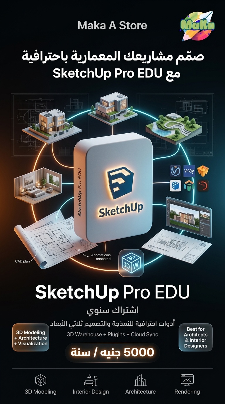اشتاك سنة SketchUp Pro EDU