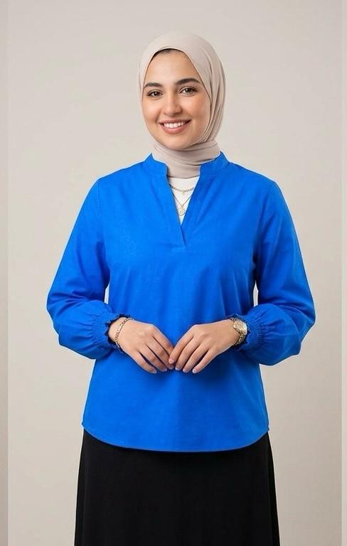 عرض بلوزة سادة + بلوزة مشجرة 
