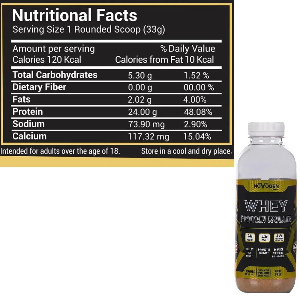 Novogen Pharma Whey Protein Isolate Bottle 1 Serving