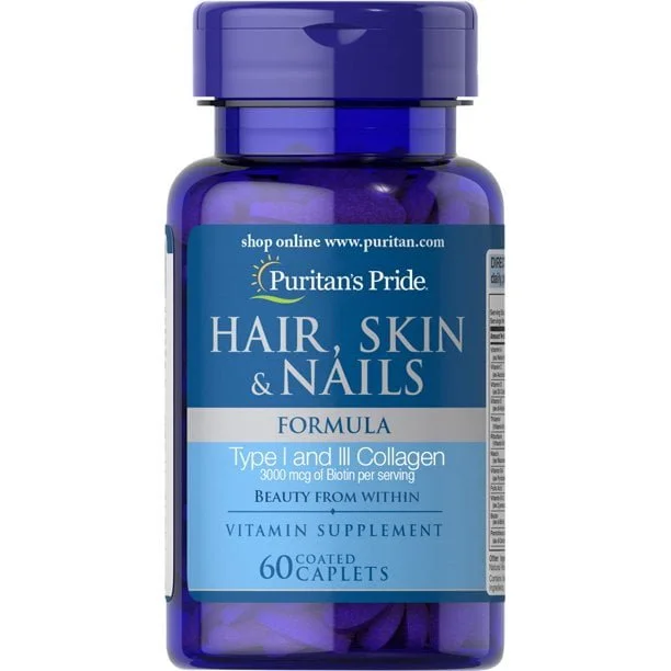 Puritan’s Pride Hair, Skin & Nails Formula 60 Caplets