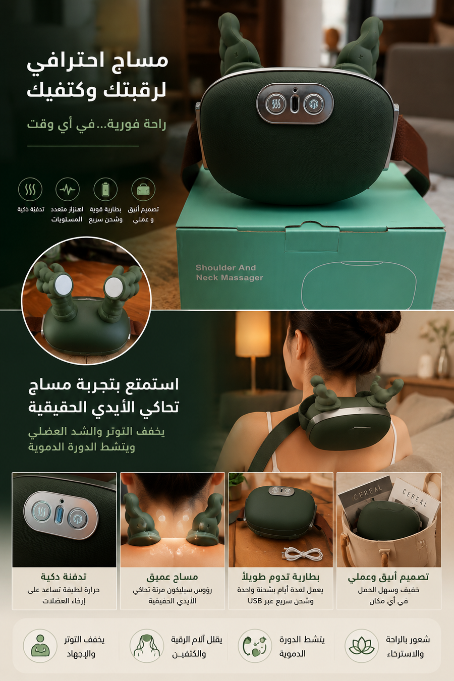 جهاز تدليك الرقبة والكتف