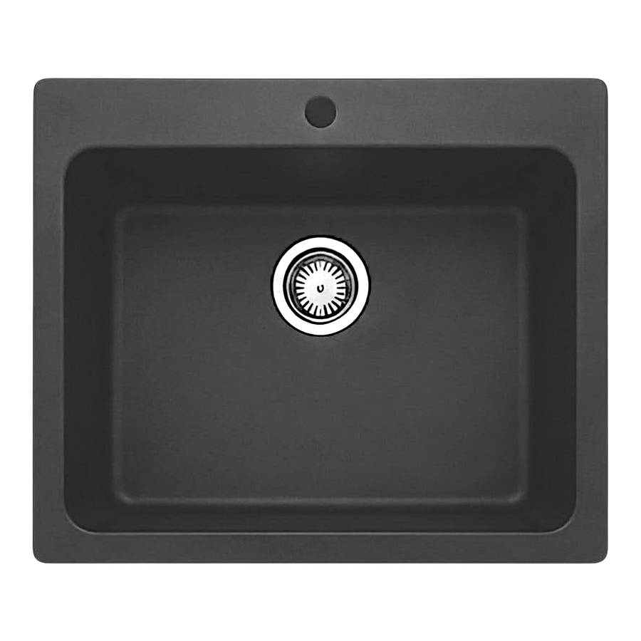 SAN PEDRO "MATRIX" GRANITE COMPOSITE KITCHEN SINK 54X50 CM - LUXURY BLACK