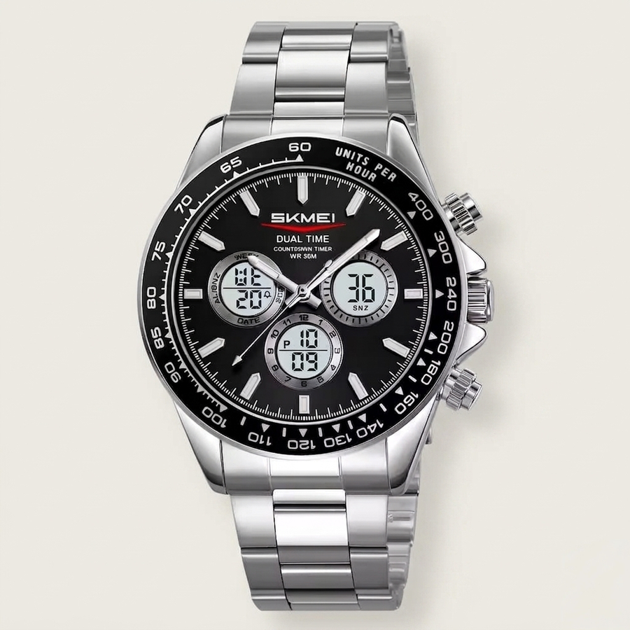 SKMEI Daytona Silver Stainless Steel