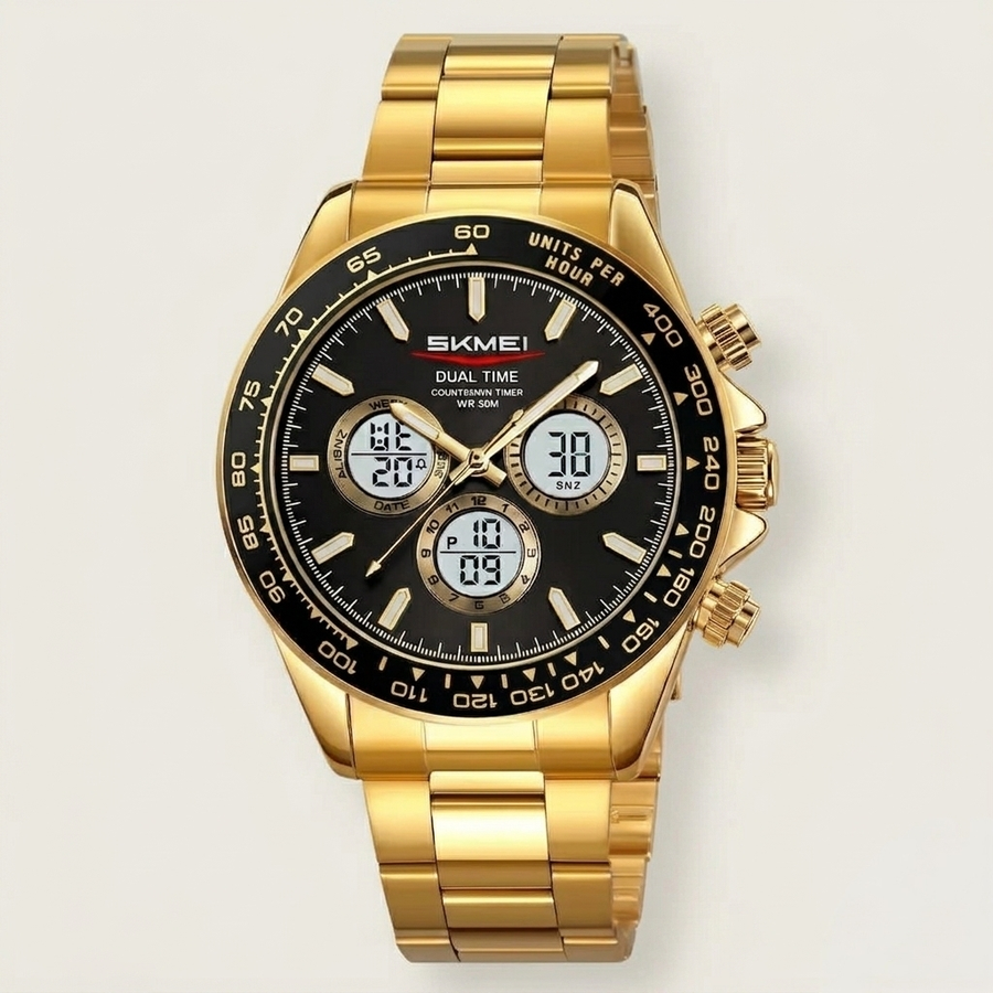 SKMEI Daytona Gold Stainless Steel