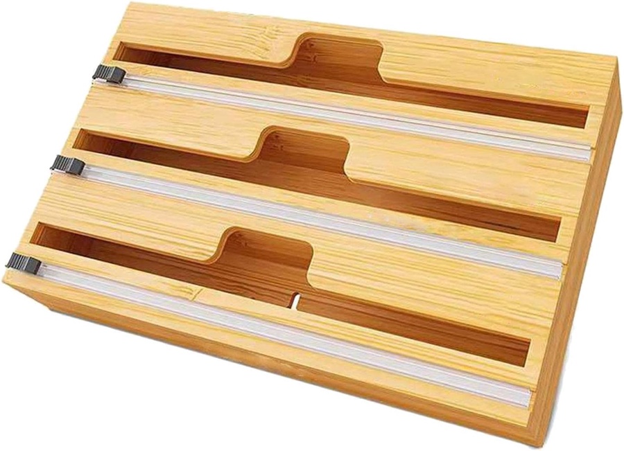 Triple Wooden Foil Dispenser - حامل الفويل الثلاثي الخشبي