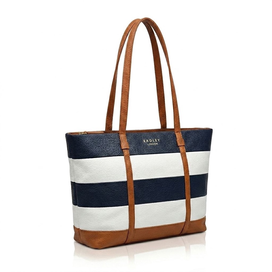 شنطة حريمي جلد كروس وكتف ستايل Radley London مخططة – Women Leather Crossbody Shoulder Bag