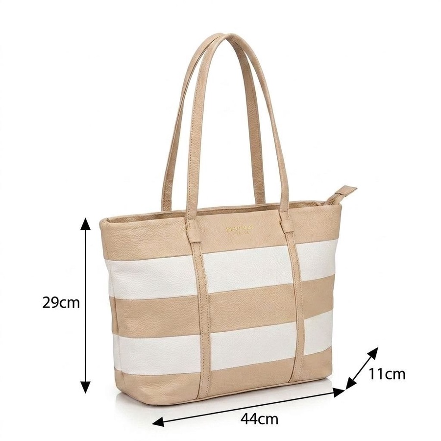 شنطة حريمي جلد كروس وكتف ستايل Radley London مخططة – Women Leather Crossbody Shoulder Bag