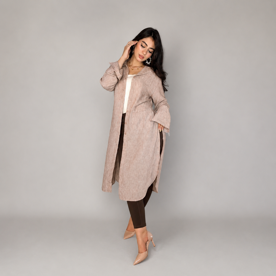 Long Shirt Linen Cotton Lycra 120 cm