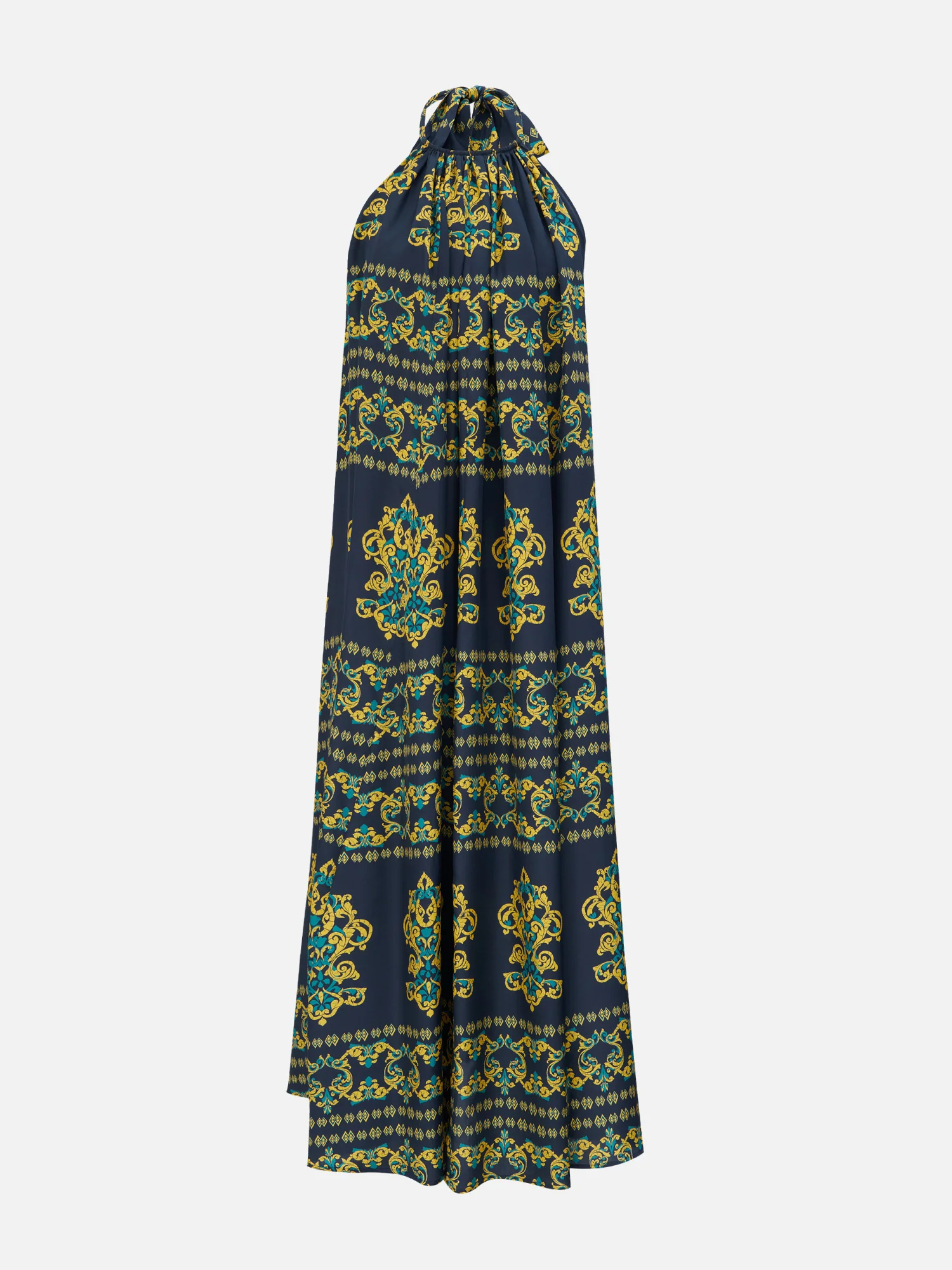 Indian Ancient Open Back Maxi Dress