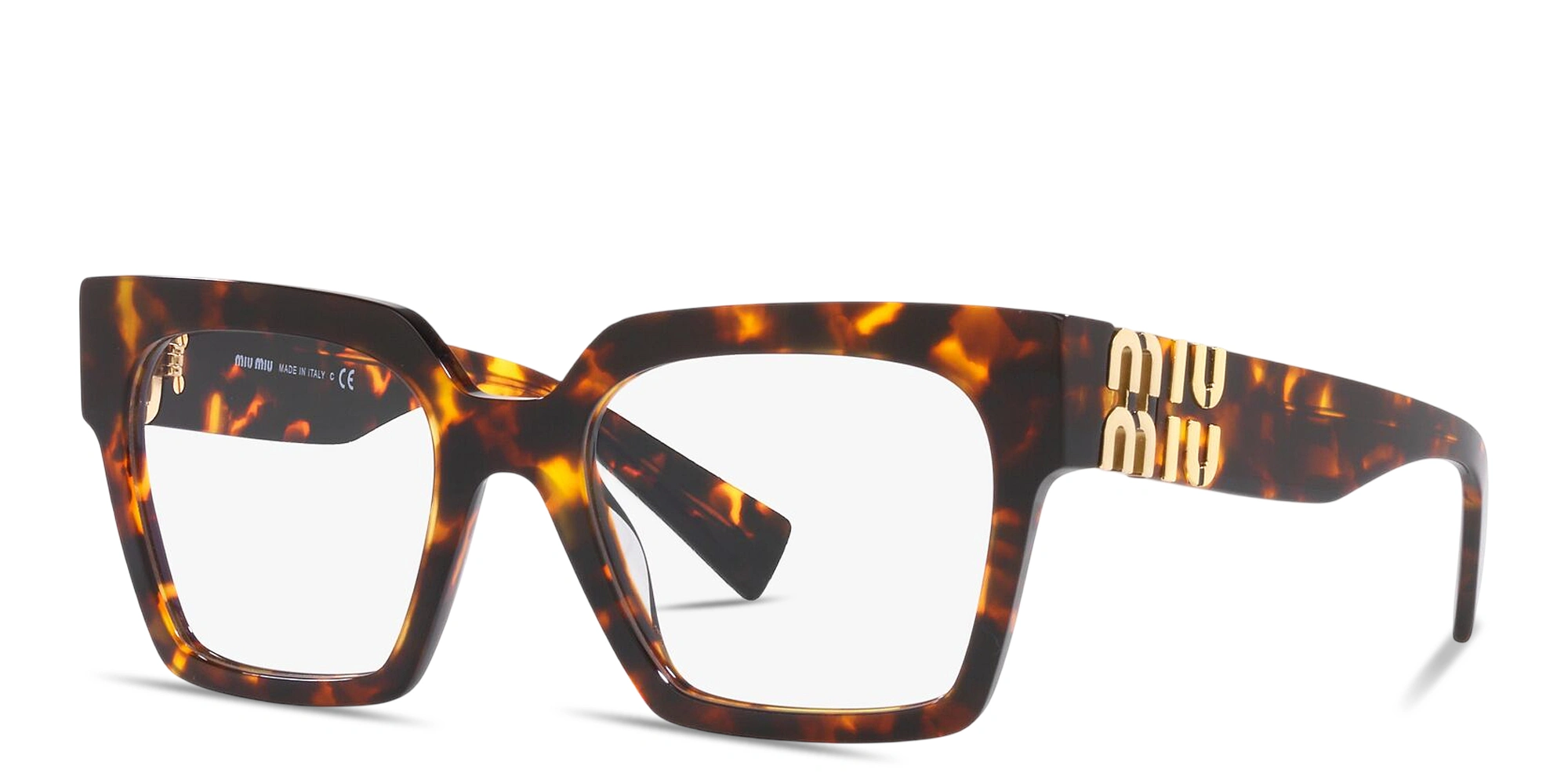MIU MIU Vertical Logo Square Eyeglasses