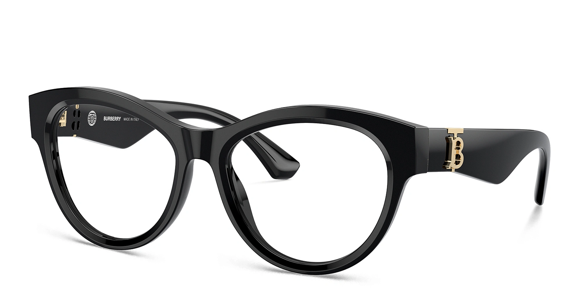  BURBERRY TB Motif Round Eyeglasses