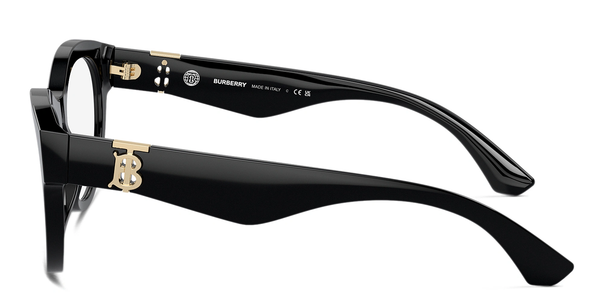  BURBERRY TB Motif Round Eyeglasses