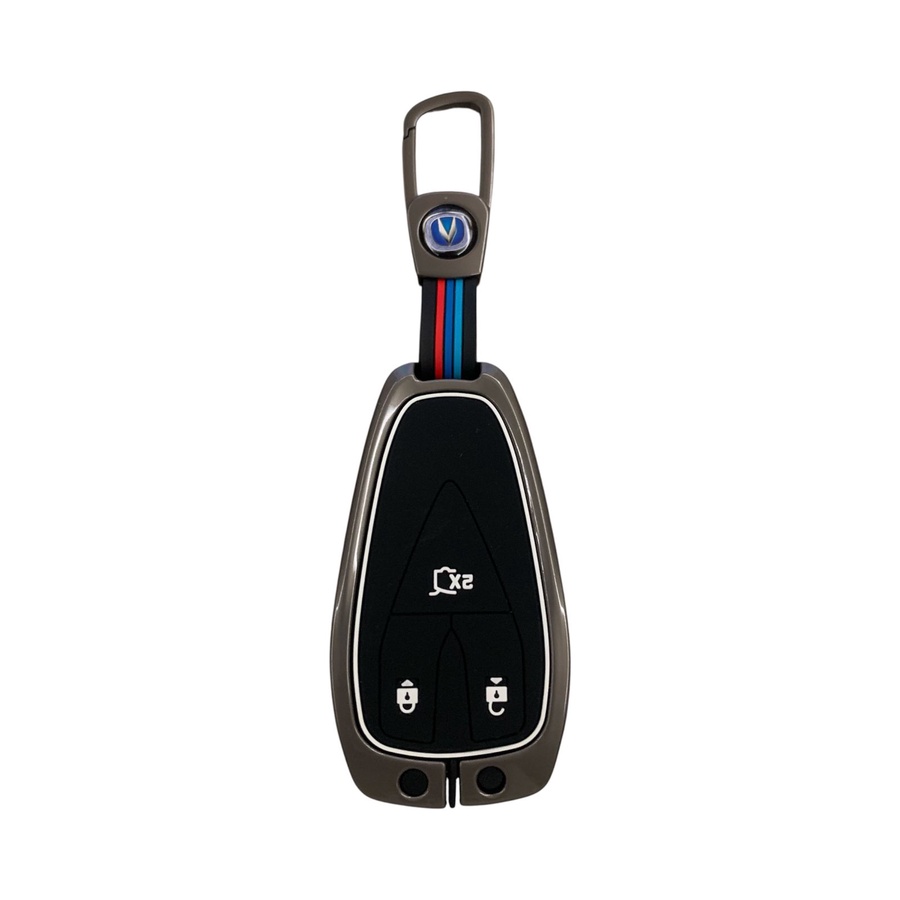 Car Key Silicone Metal Case for Changan 3 Buttons-KCHAN3B