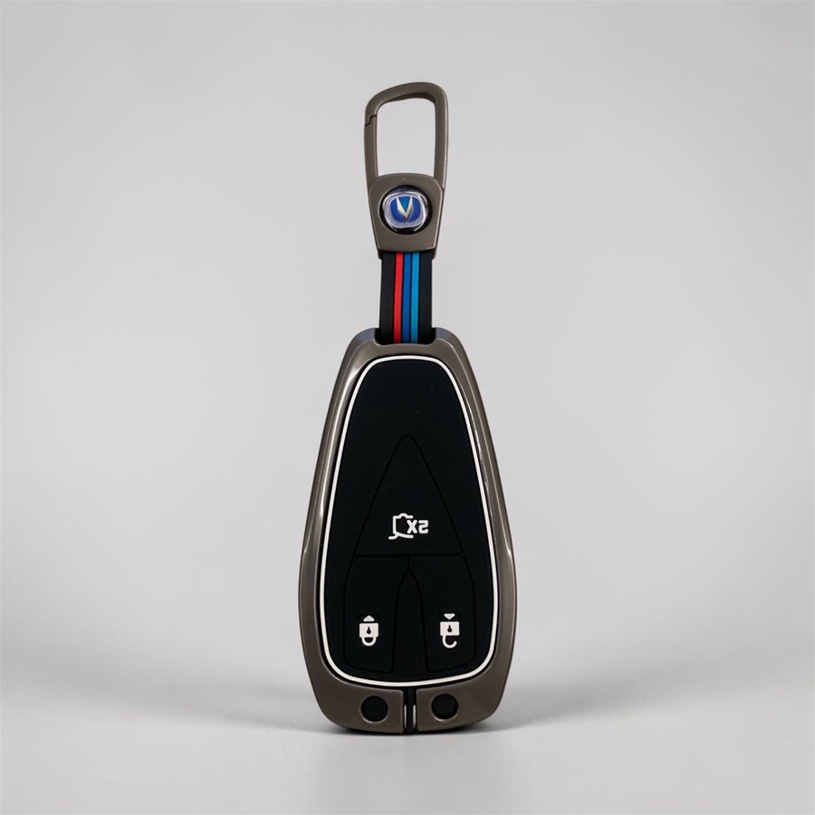 Car Key Silicone Metal Case for Changan 3 Buttons-KCHAN3B