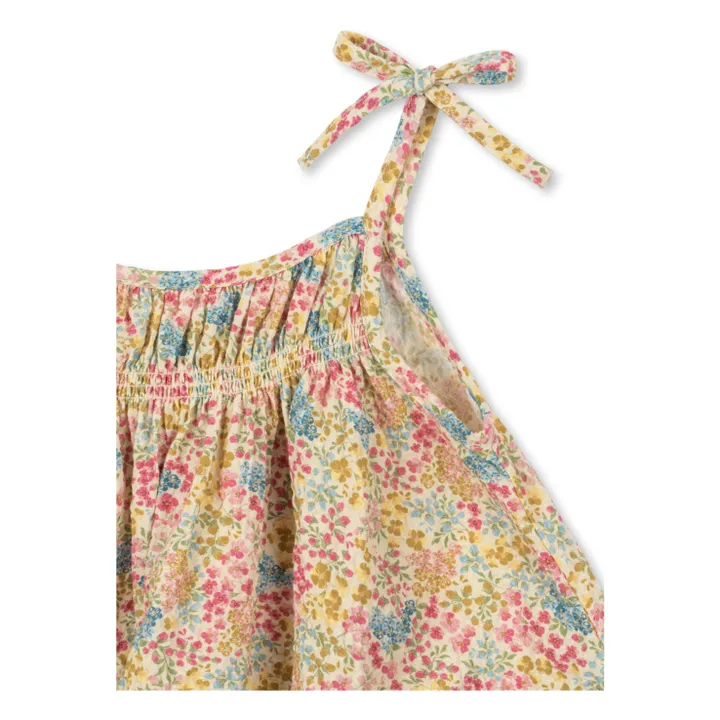 Vivian Fleurie Seersucker Organic Cotton Dress | Yellow