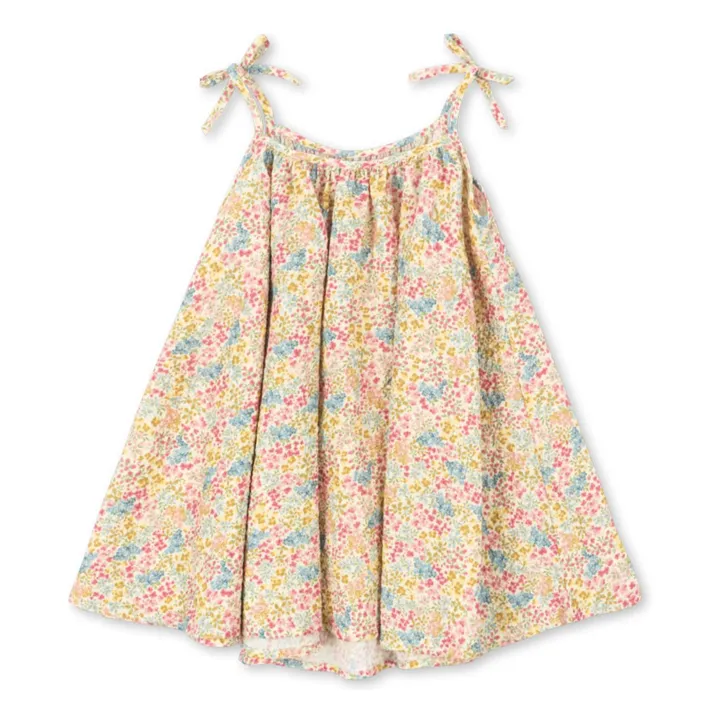 Vivian Fleurie Seersucker Organic Cotton Dress | Yellow