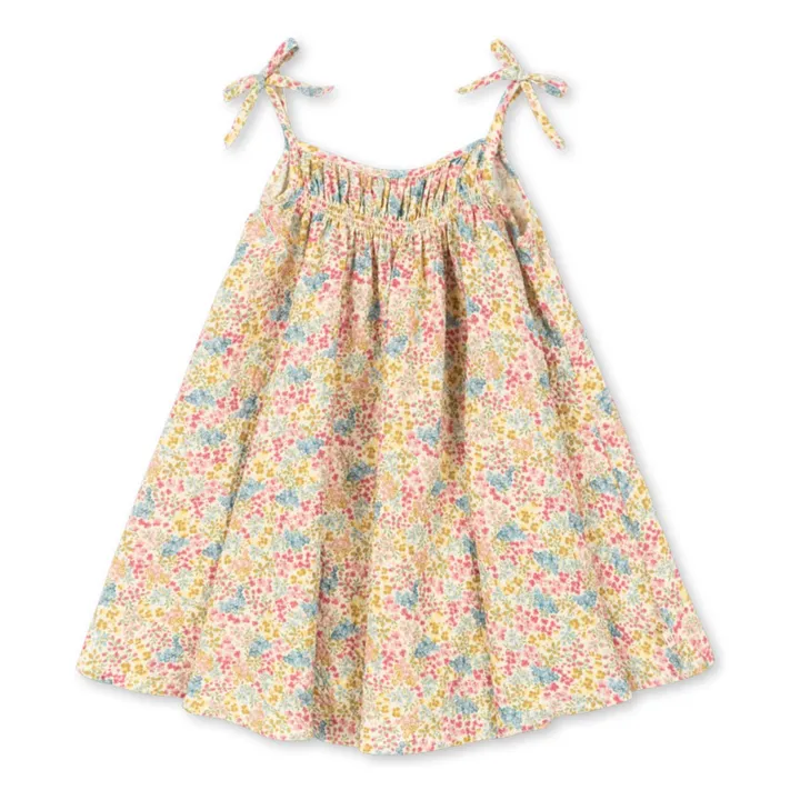Vivian Fleurie Seersucker Organic Cotton Dress | Yellow