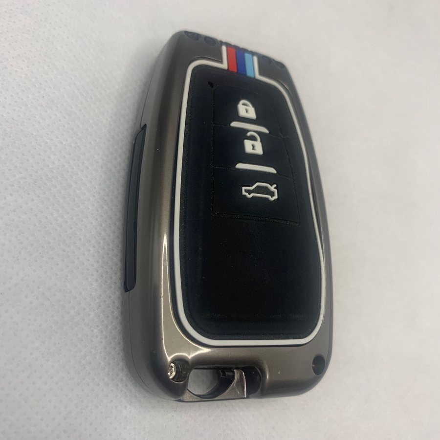 Car Key Silicone Metal Case for Corolla 3 buttons-KTOYOC