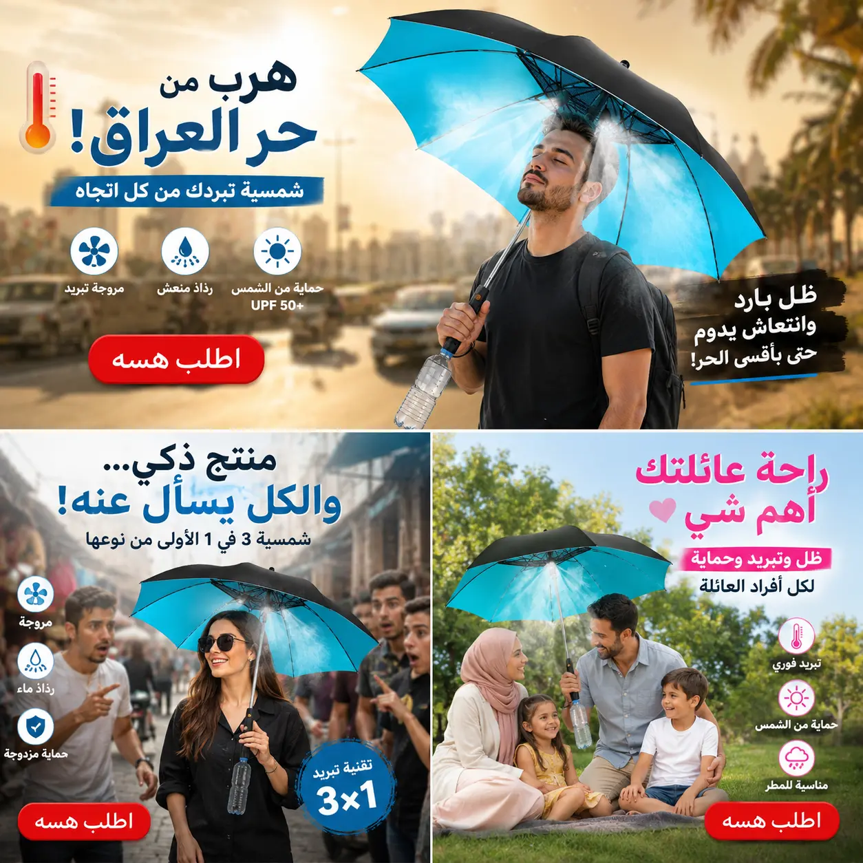 طريقة استخدام شمسية التبريد