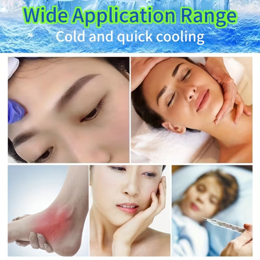 Reusable Ice Pack Set, 200 ml Large Capacity, 72-Hour Cold Retention, Portable Gel Packs