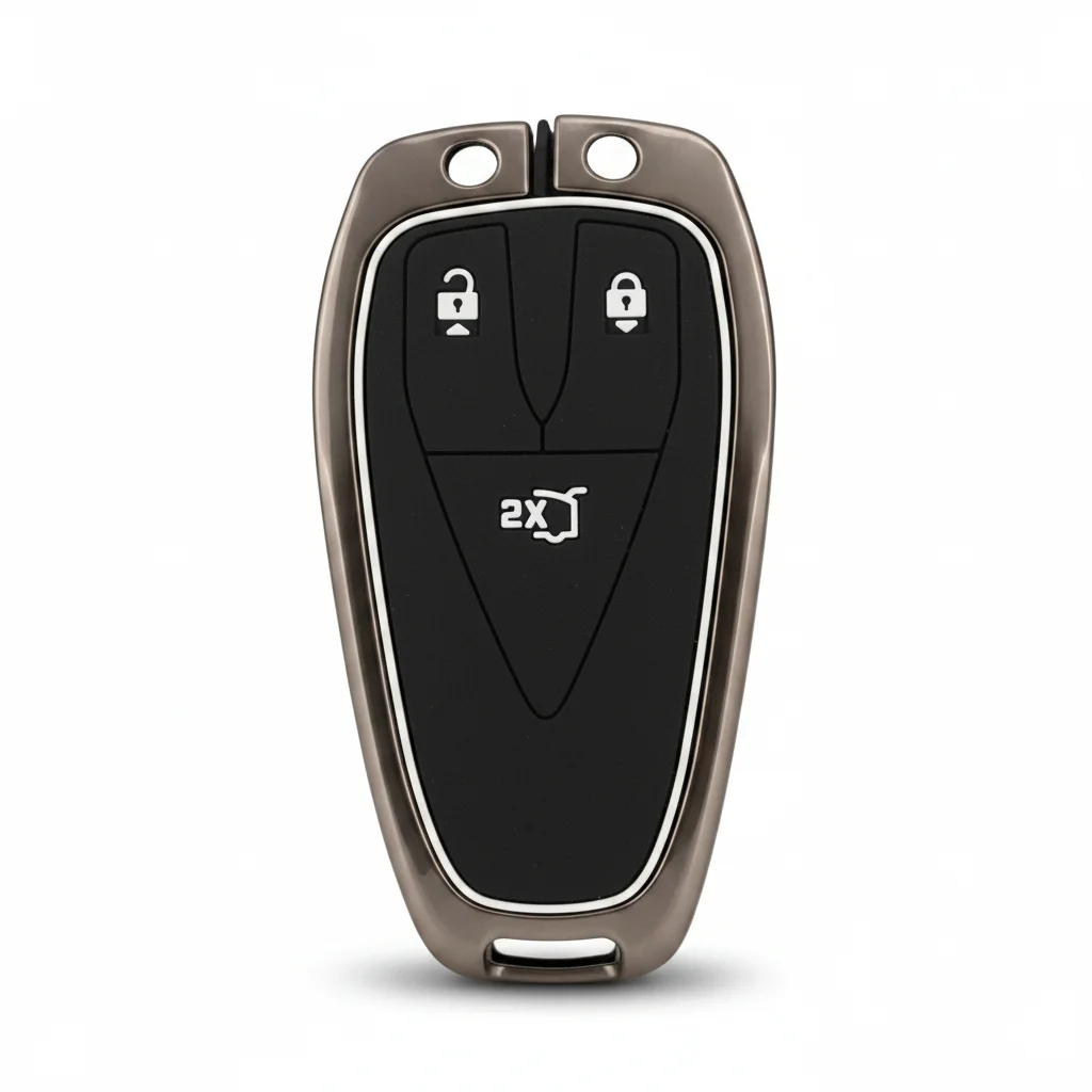 Car Key Silicone Metal Case for Changan 3 Buttons-KCHAN3B