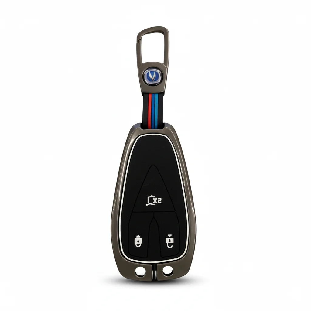 Car Key Silicone Metal Case for Changan 3 Buttons-KCHAN3B
